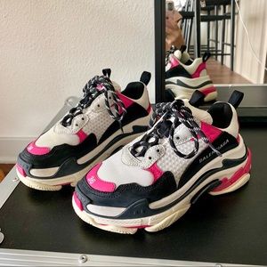 Balenciaga Triple S / neon pink/black/white
